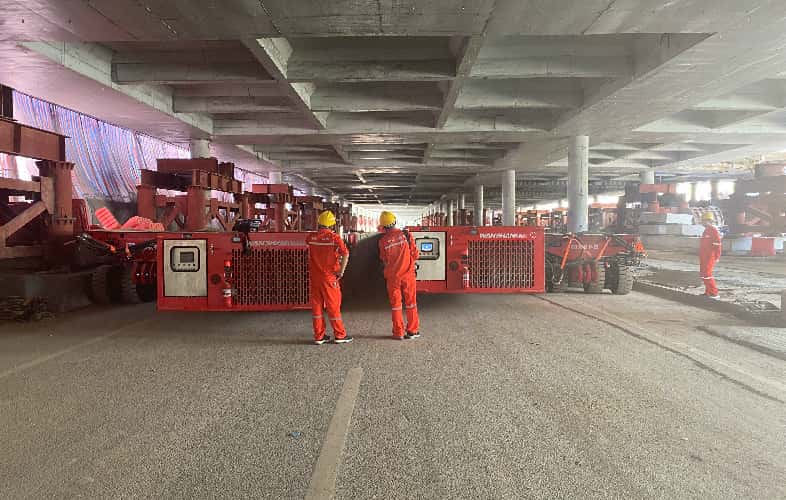 贵州高速桥梁改造,SPMT模块车,技术改造