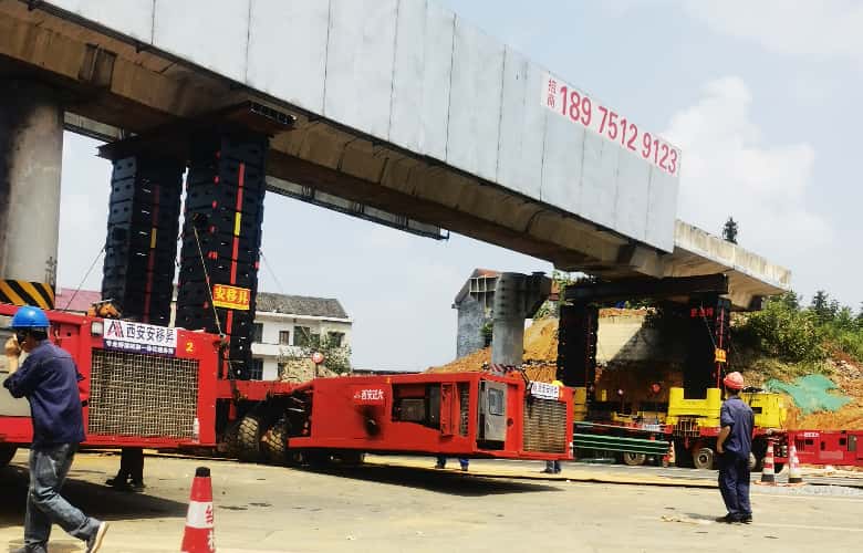 自由升降20米,SPMT模块车,桥梁改造,施工效率,桥梁安装